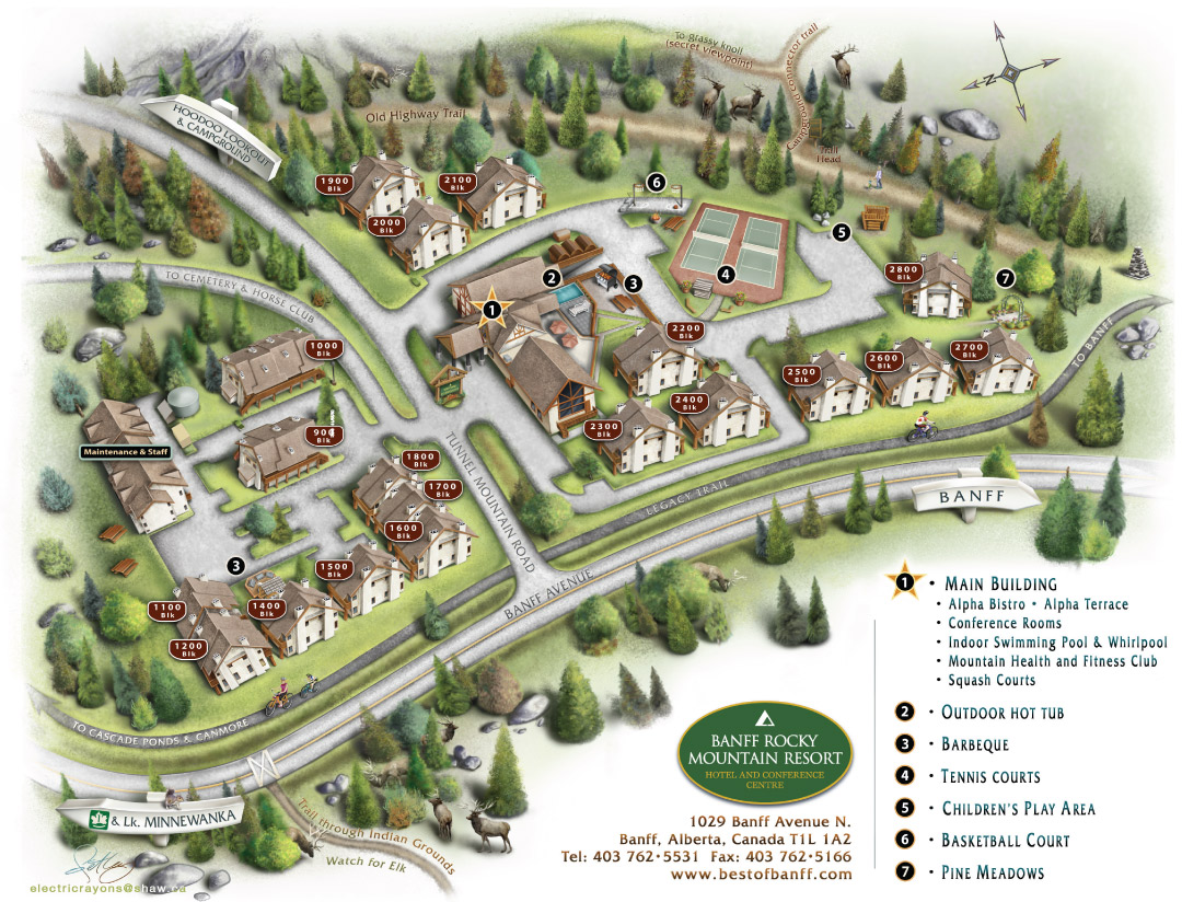 Banff Rocky Mountain Resort Map